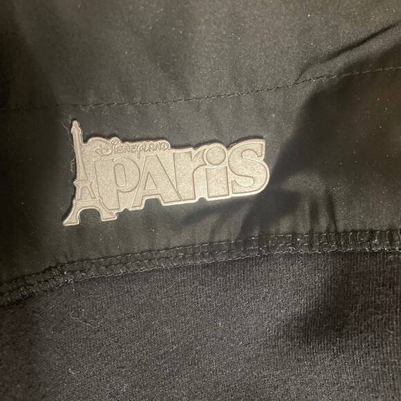 Disney Paris Bomber Jacket Mens XL Spell Out Pin Full Zip Black - Picture 8 of 10